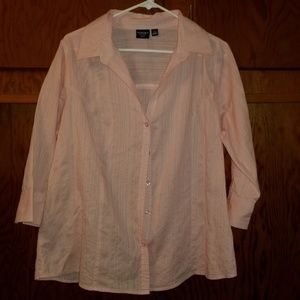 Sonoma Woman 1X Pink Button Down Shirt